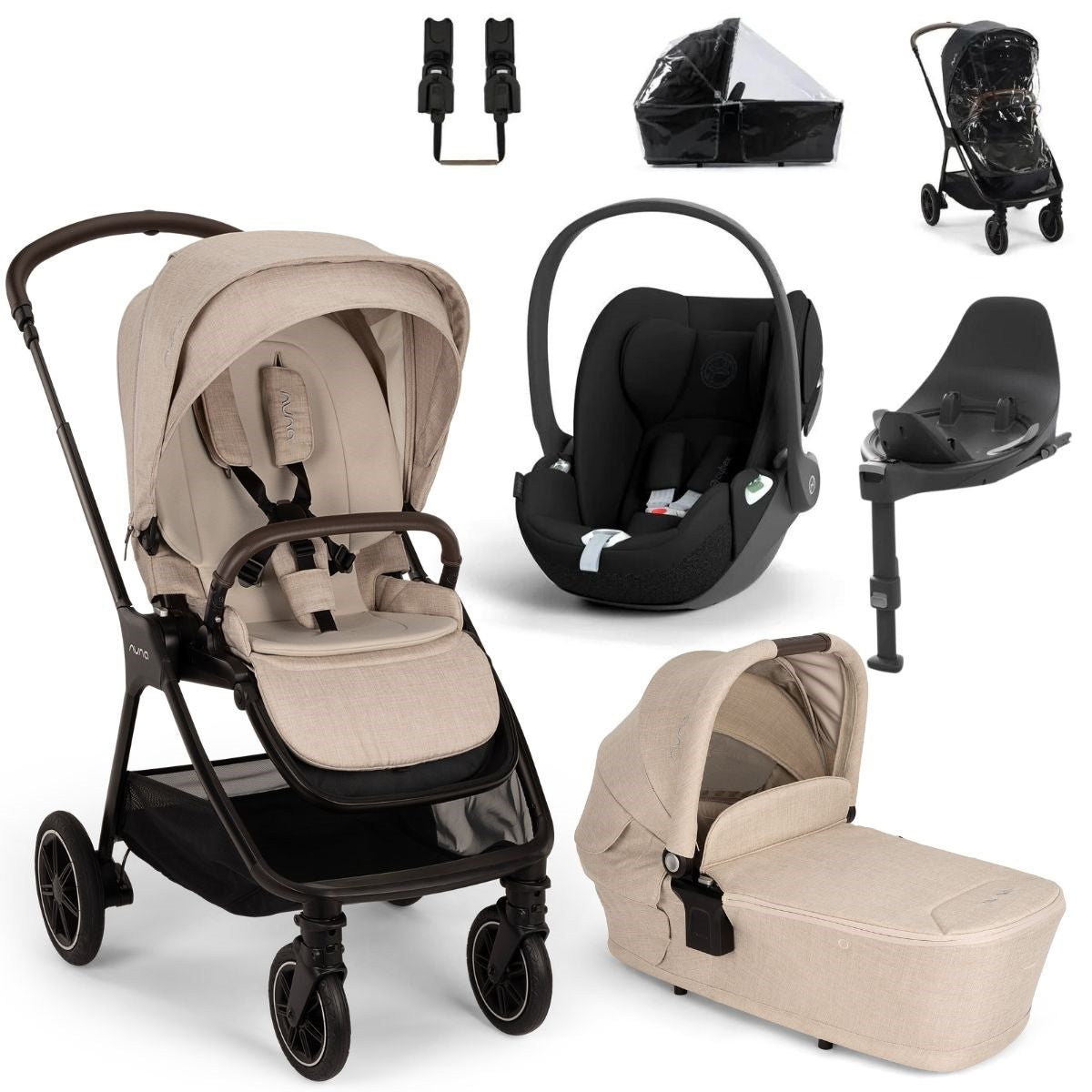nuna triv vs bugaboo bee Nuna Triv NEXT + Cybex Cloud T & Base T Travel System