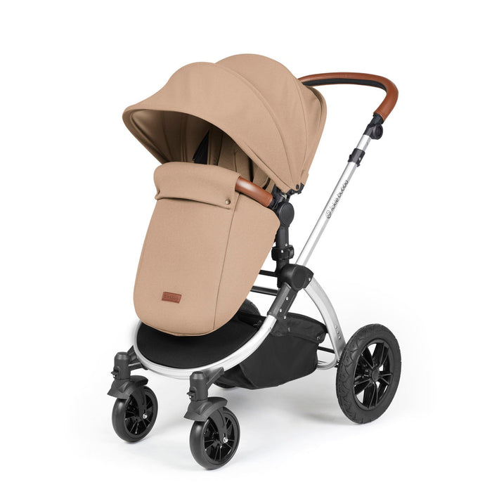 Ickle Bubba Stomp Luxe i-Size Travel System with Stratus Car Seat & Base - Desert Silver