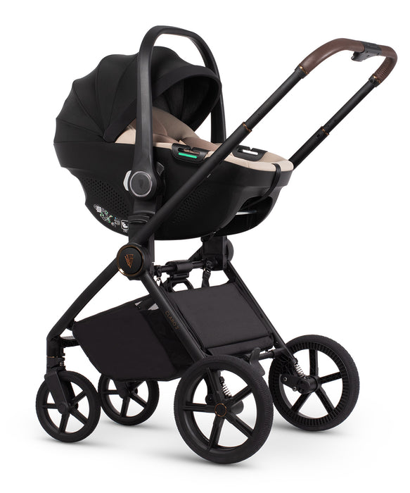 Venicci Claro2 - Luxury Bundle with Tiago Car Seat and Base - Almond - Delivery Late July