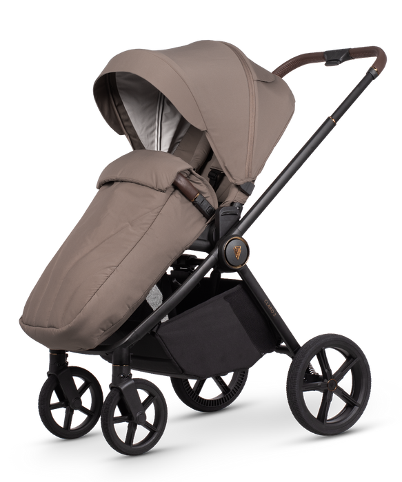 Venicci Claro2 - Luxury Bundle with Tiago Car Seat and Base - Almond - Delivery Late July