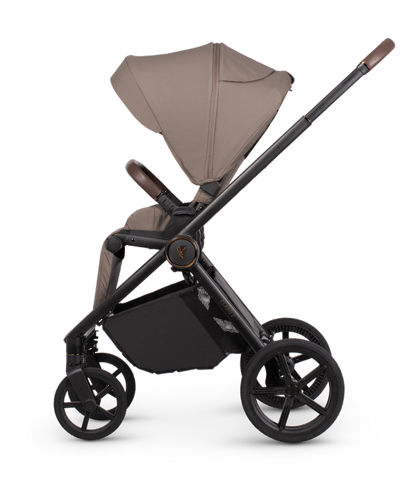 Venicci Claro2 - Luxury Bundle with Tiago Car Seat and Base - Almond - Delivery Late July