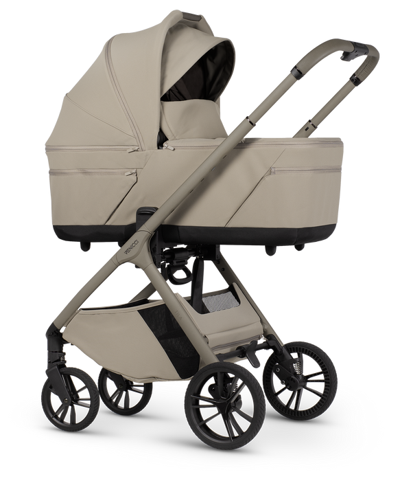 Venicci Tila - Luxury bundle with Tiago Car Seat & Base Black - Latte - Delivery Mid August