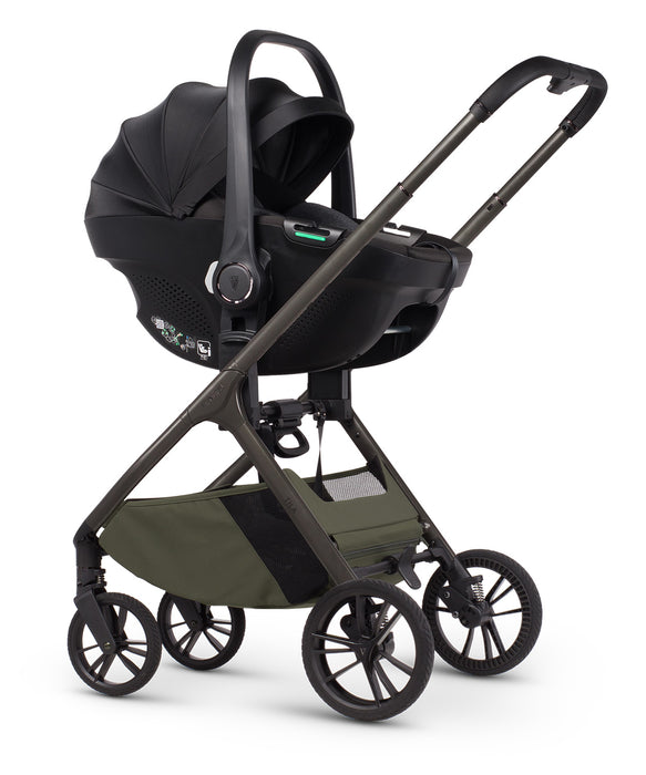 Venicci Tila - Ultimate Bundle with Tiago Car Seat & Base Black - Olive - Delivery Mid August