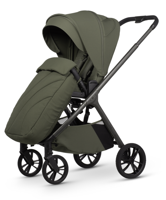 Venicci Tila - Ultimate Bundle with Tiago Car Seat & Base Black - Olive - Delivery Mid August