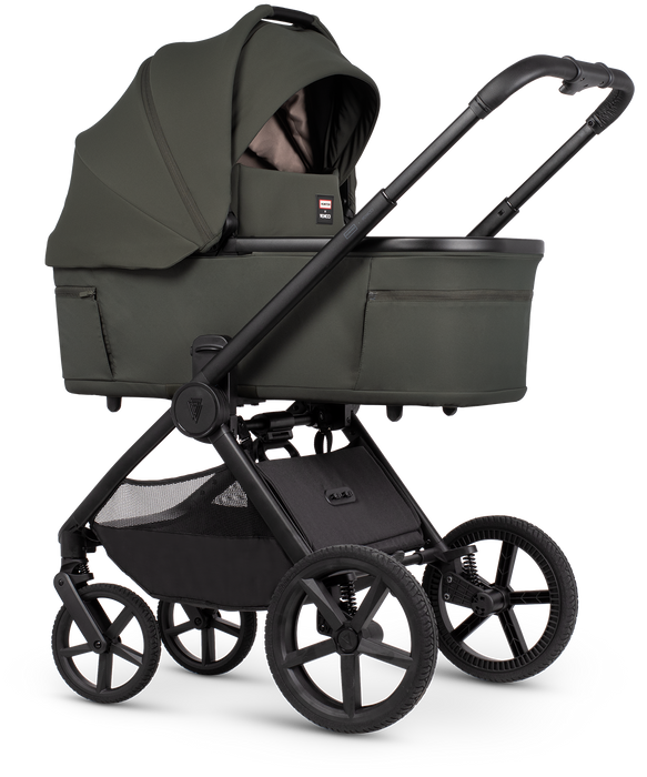 Venicci Upline 3 Hunter Dark Olive - Luxury Bundle Tiago Black Car Seat and Base - Delivery Late September