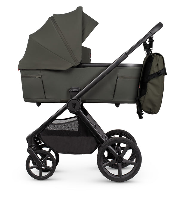 Venicci Upline 3 Hunter Dark Olive - Luxury Bundle Tiago Black Car Seat and Base - Delivery Late September