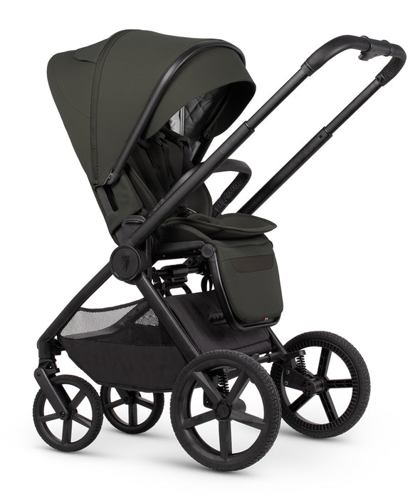 Venicci Upline 3 Hunter Dark Olive - Luxury Bundle Tiago Black Car Seat and Base - Delivery Late September