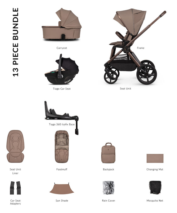 Venicci Upline 3 Sand - Luxury Bundle Tiago Beige - Delivery Mid June
