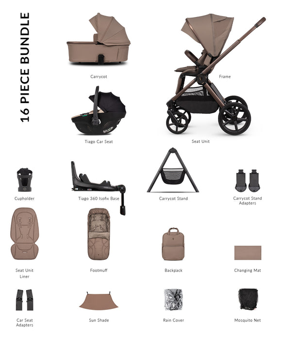 Venicci Upline 3 Sand - Ultimate Bundle Tiago Beige - Delivery Mid June