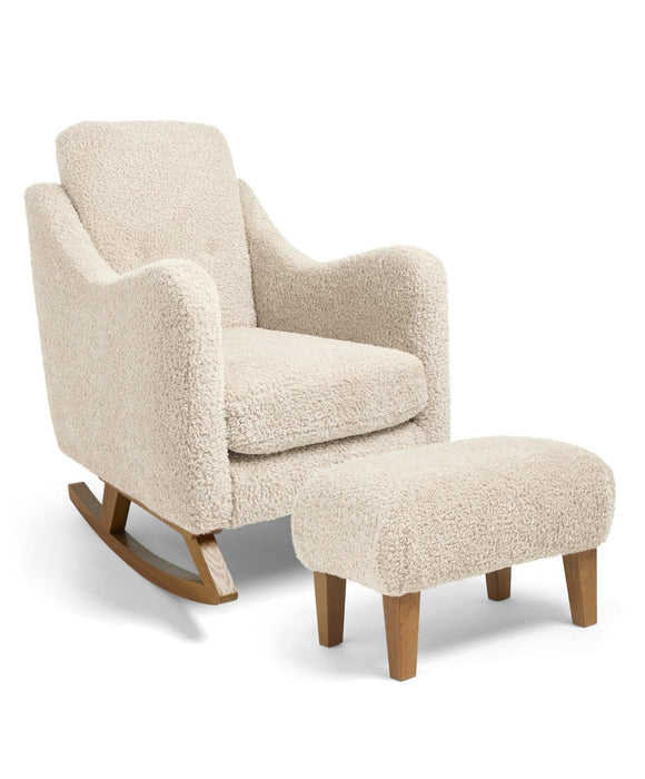 Mamas & Papas Bowdon Nursing Chair & Footstool - Biscuit Teddy