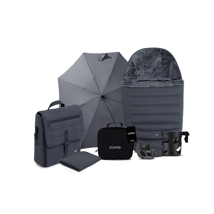 iCandy Peach 8 Complete Bundle in Grey - June Delivery