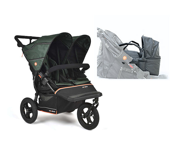 Out n About Nipper V6 Double Twin Pod Bundle - Sycamore Green - Delivery Mid July