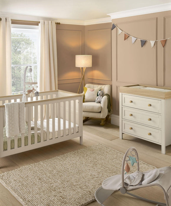Mamas & Papas Wedmore Cot Bed & Dresser Set - Cashmere - Delivery Mid July