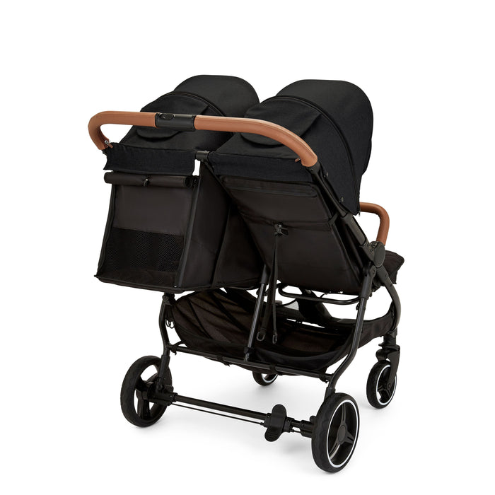Ickle Bubba Venus Double Stroller - Black - Delivery Early March