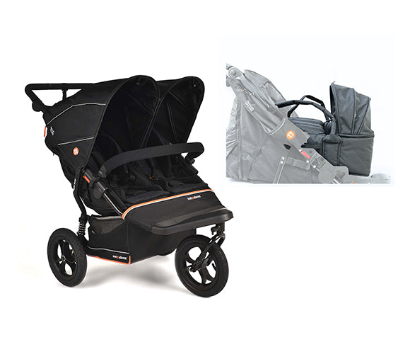 Out n About Nipper V6 Double Twin Pod Bundle - Summit Black - Delivery Mid July