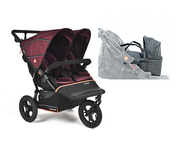 Out n About Nipper V6 Double Twin Pod Bundle - Brambleberry Red - August Delivery