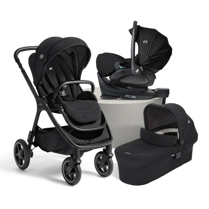 Joie Signature Finiti Flex Travel System with iLevel Car Seat, Encore Base & Ramble Carrycot - Eclipse