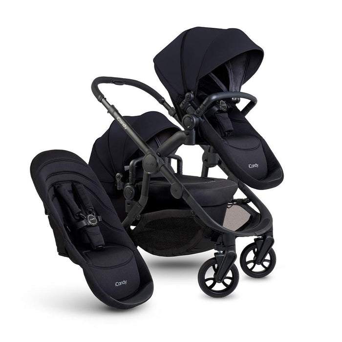 iCandy Orange 4 Double Pushchair - Jet Black Edition