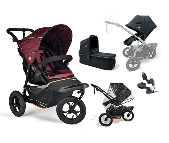 Out n About Nipper V6 Switch Newborn Bundle - Brambleberry Red - Delivery Mid September