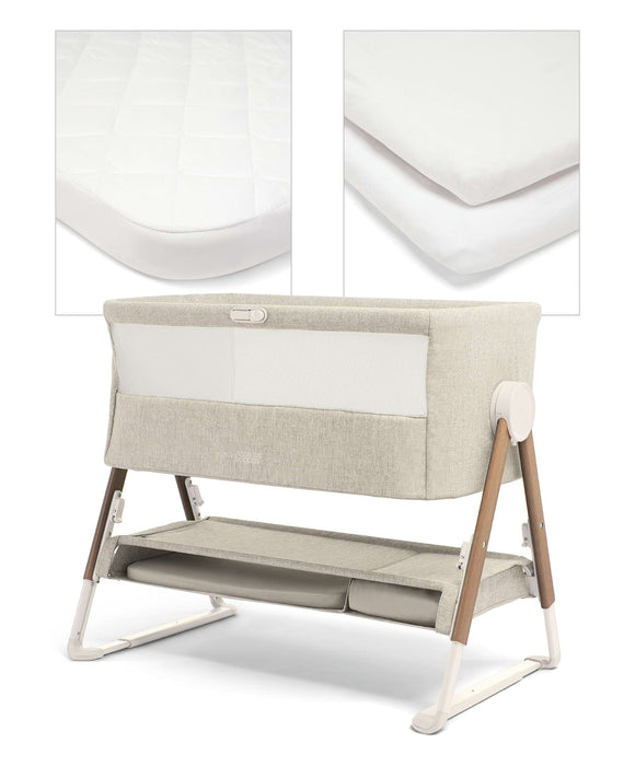 Mamas & Papas Lua Bedside Crib Fawn/White