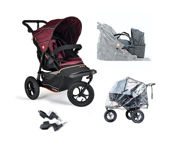 Out n About Nipper V6 Newborn Pod Bundle - Brambleberry Red - Delivery Mid August