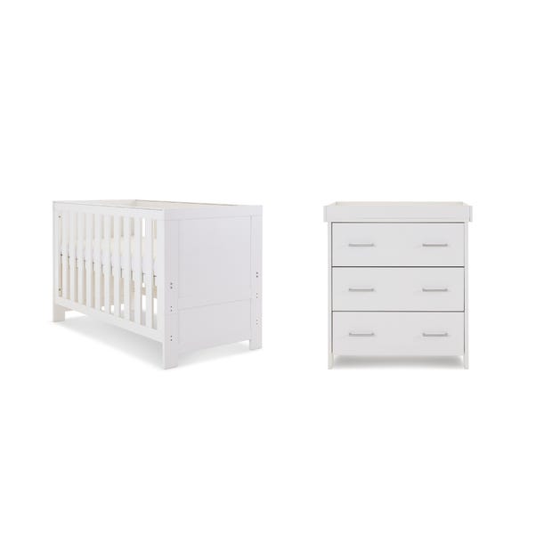 Obaby Nika 2 Piece Nursery Room Set - White