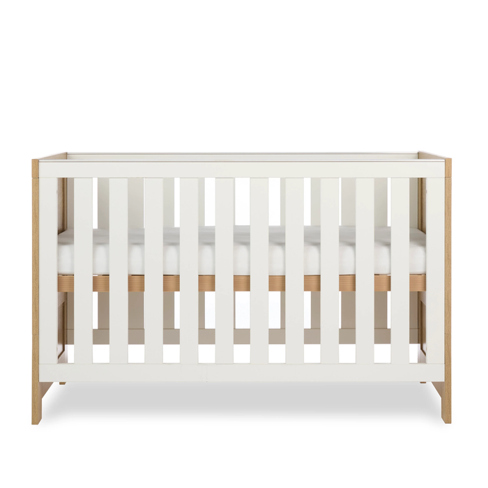 Obaby Nika Cot Bed - Oak & White
