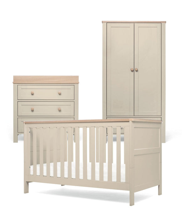 Mamas & Papas Wedmore Cot Bed, Dresser & Wardrobe Set - Cashmere - Delivery Mid July