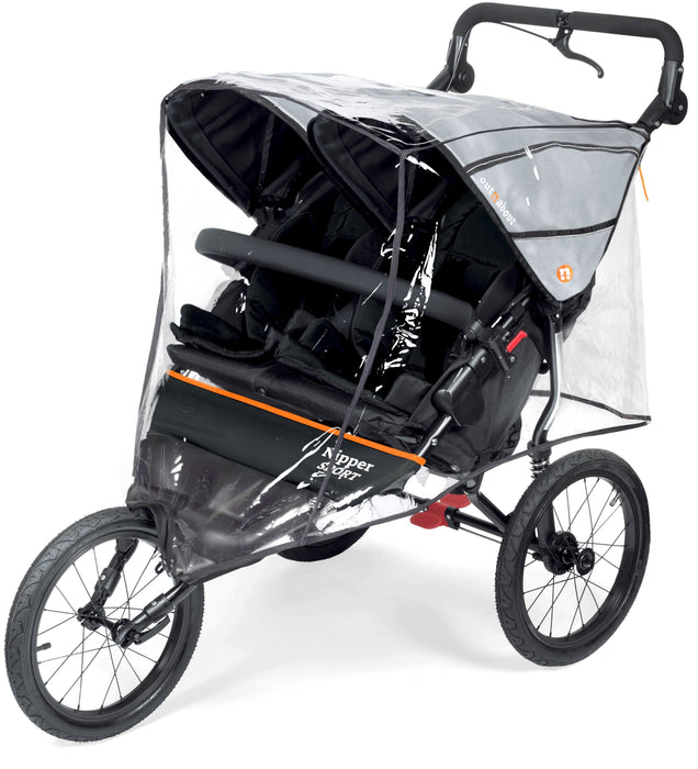 Out n About Nipper Sport V5 Double Pushchair - Rock Salt Grey - Please allow 10 days for delivery