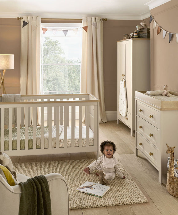 Mamas & Papas Wedmore Cot Bed, Dresser & Wardrobe Set - Cashmere - Delivery Mid July