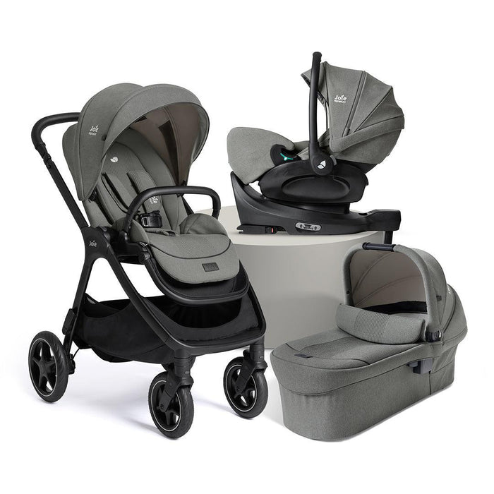 Joie Signature Finiti Flex Travel System with iLevel Car Seat, Encore Base & Ramble Carrycot - Evergreen