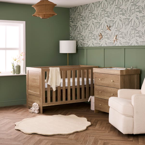 Obaby Nika 2 Piece Nursery Room Set - Oak - Delivery Late June