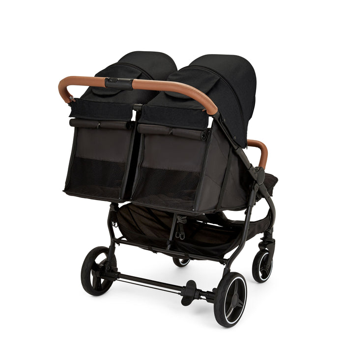 Ickle Bubba Venus Double Stroller - Black - Delivery Early March