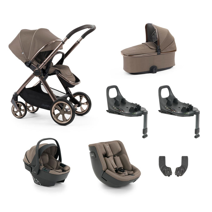 BabyStyle Oyster 4 in Chocolate Velvet Essential Bundle with Toddler Seat