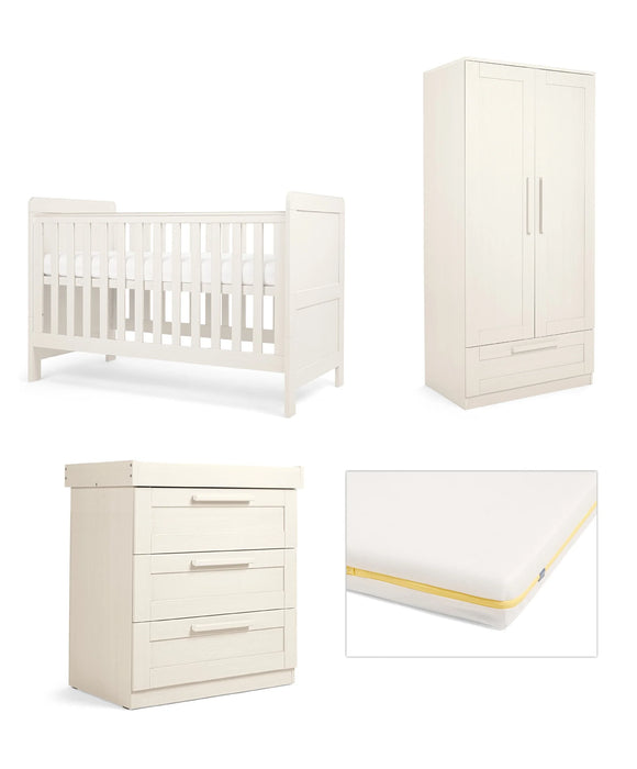 Mamas & Papas Atlas 3 Piece Room Set with Mattress - Stone - Delivery Early September