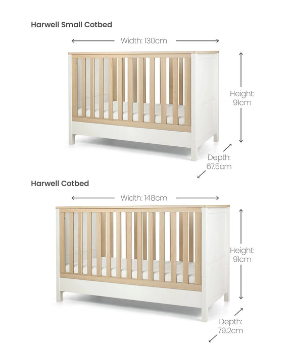 Mamas & Papas Harwell 2 Piece Small Cot Bed Room Set - White