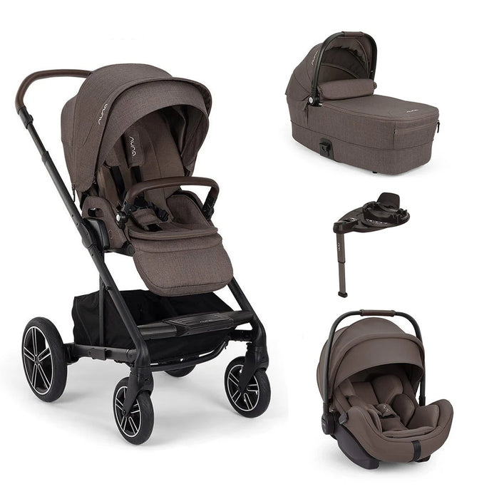 Nuna Mixx Next + Arra Next Travel System - Chestnut with FREE carrycot stand