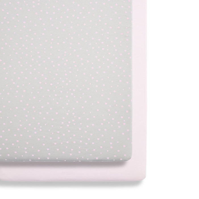 SnuzPod Crib 2 Pack Fitted Sheets - Rose Spots