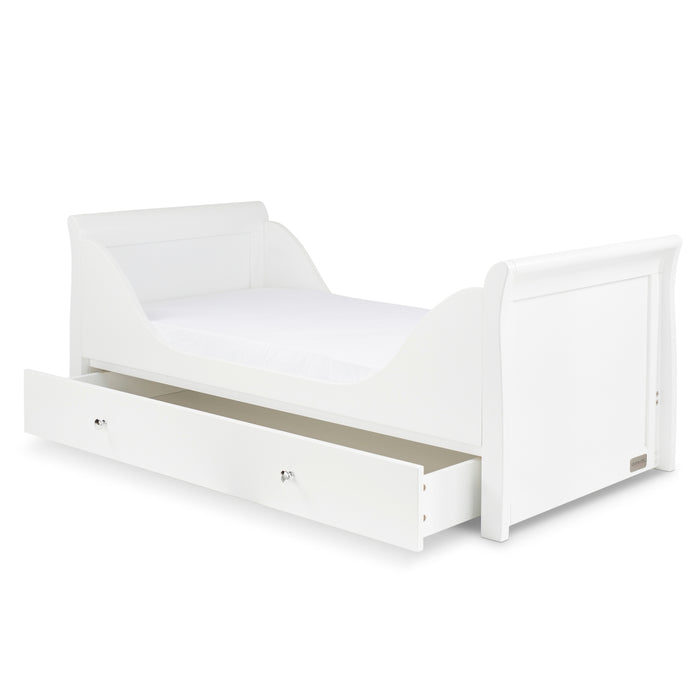 Ickle Bubba Snowdon Classic Cot Bed includes Fibre Mattress - White
