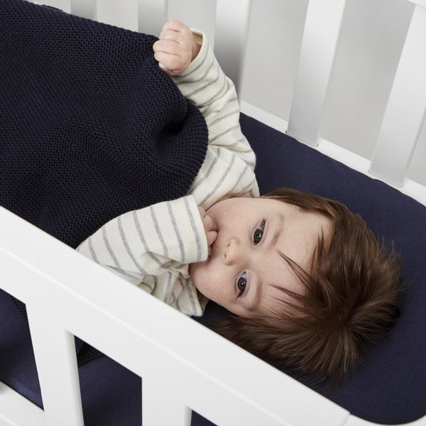 The Little Green Sheep Organic Crib Fitted Sheet - Midnight
