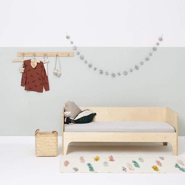 The Little Green Sheep Organic Cot & Cot Bed Fitted Sheet - Dove Rice