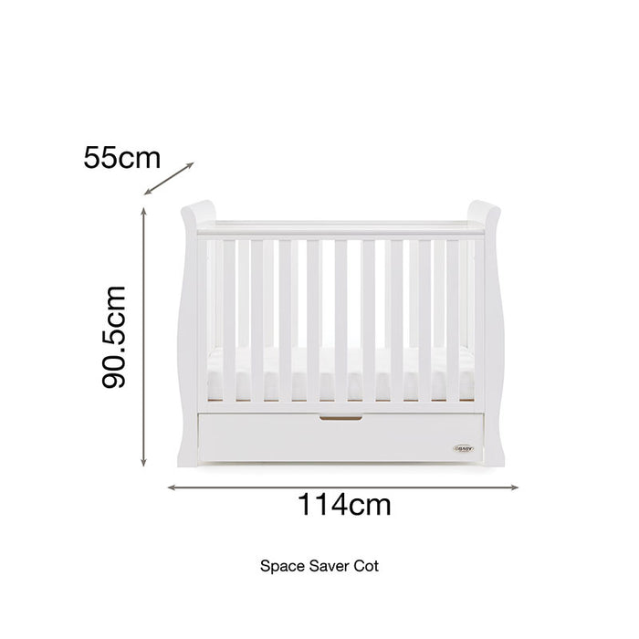 Obaby Stamford Space Saver 3 Piece Room Set - White - Delivery Late April