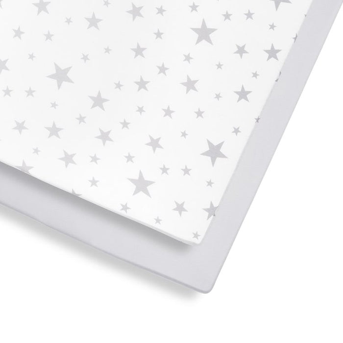 Snuz Cot & Cot Bed 2 Pack Fitted Sheets - Stars