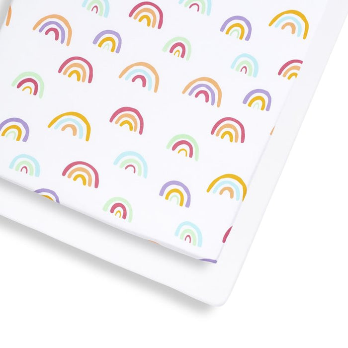 Snuz Cot & Cot Bed 2 Pack Fitted Sheets - Colour Rainbow