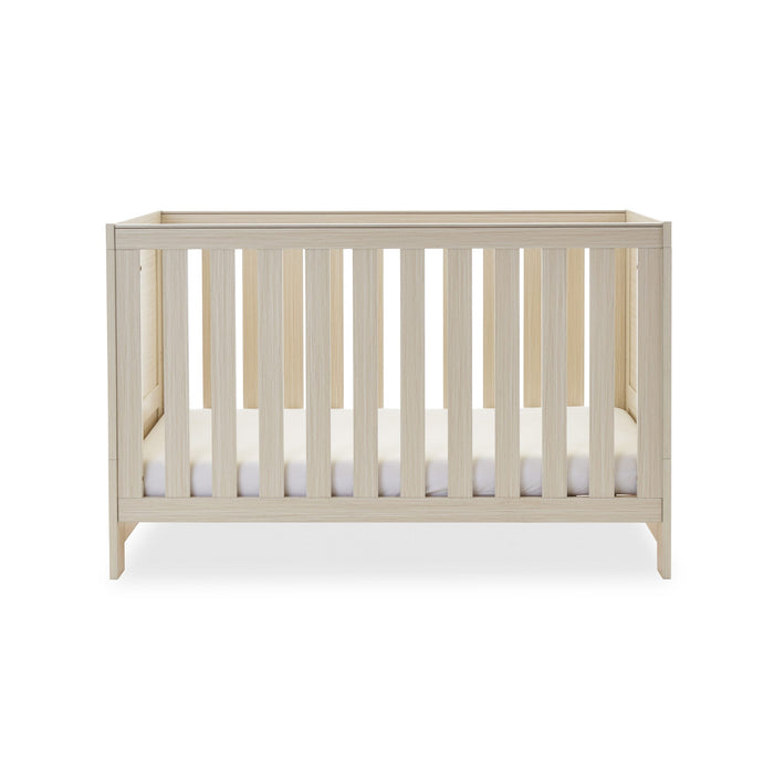 Obaby Nika 3 Piece Room Set with Cot Bed & Changing Unit - Oatmeal