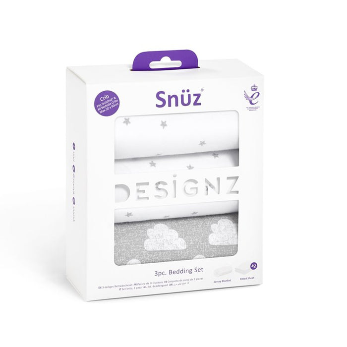 SnuzPod Crib 3 Piece Bedding Set - Cloud Nine