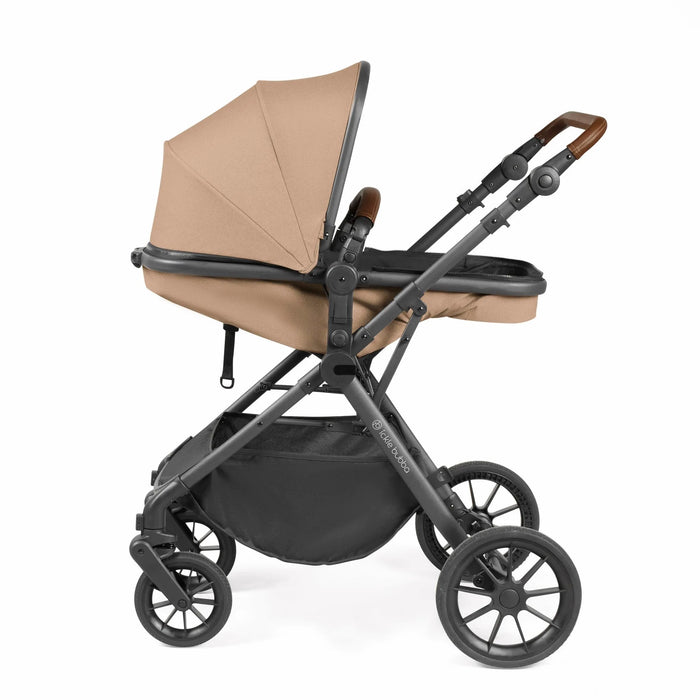 Ickle Bubba Cosmo i-Size Travel System with Isofix Base - Gunmetal/Desert - Delivery Early Jan