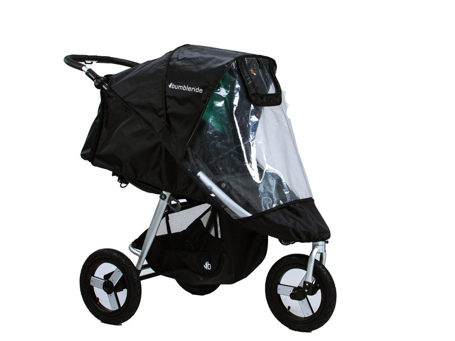 Bumbleride Indie Bundle - Matte Black pushchair, carrycot and rain cover