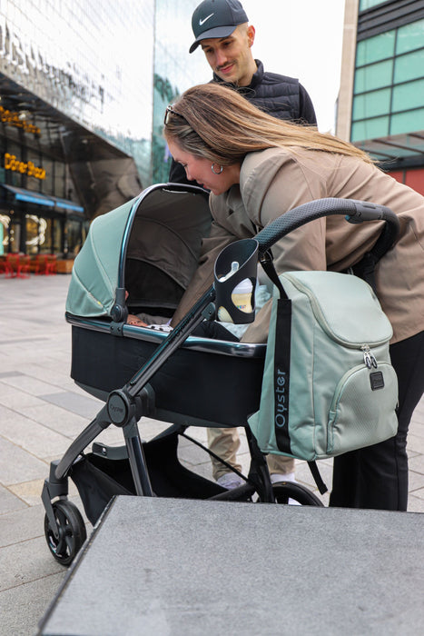 BabyStyle Oyster 3 Pushchair & Carrycot - Spearmint on Gunmetal Chassis - Delivery Mid June