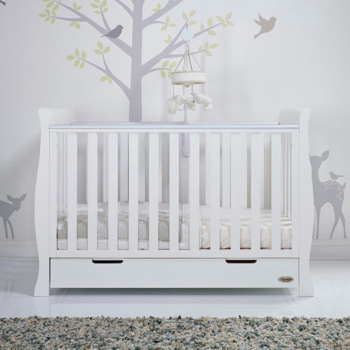Obaby Stamford Mini Sleigh 3 Piece Room Set - White - Delivery Late April